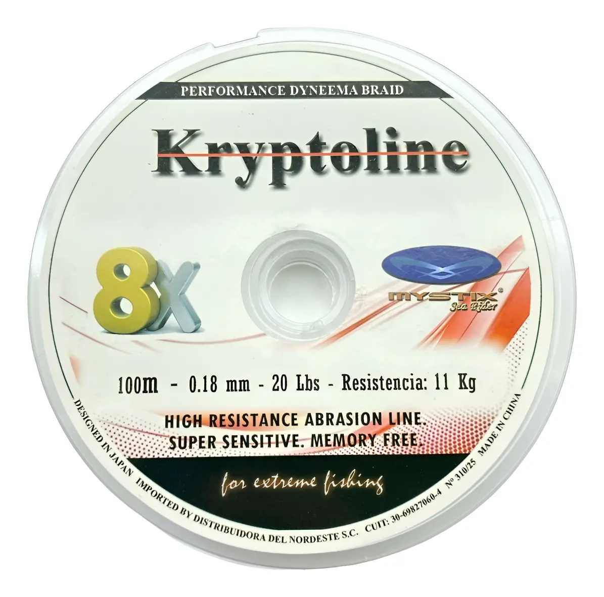 MULTIFILAMENTO MYSTIX KRIPTO 8HILOS-0.30M 00LB C/U
